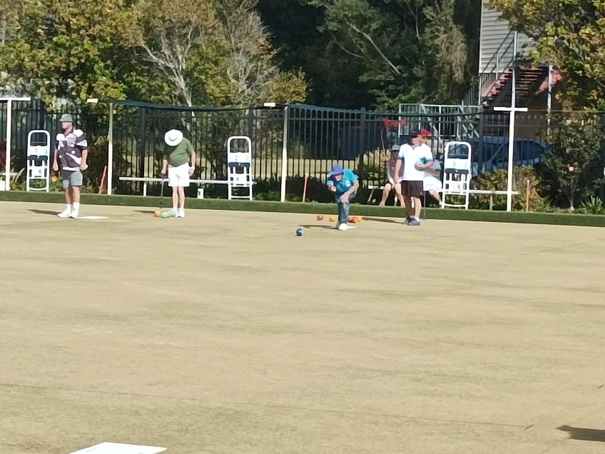 Player delivering a bowl